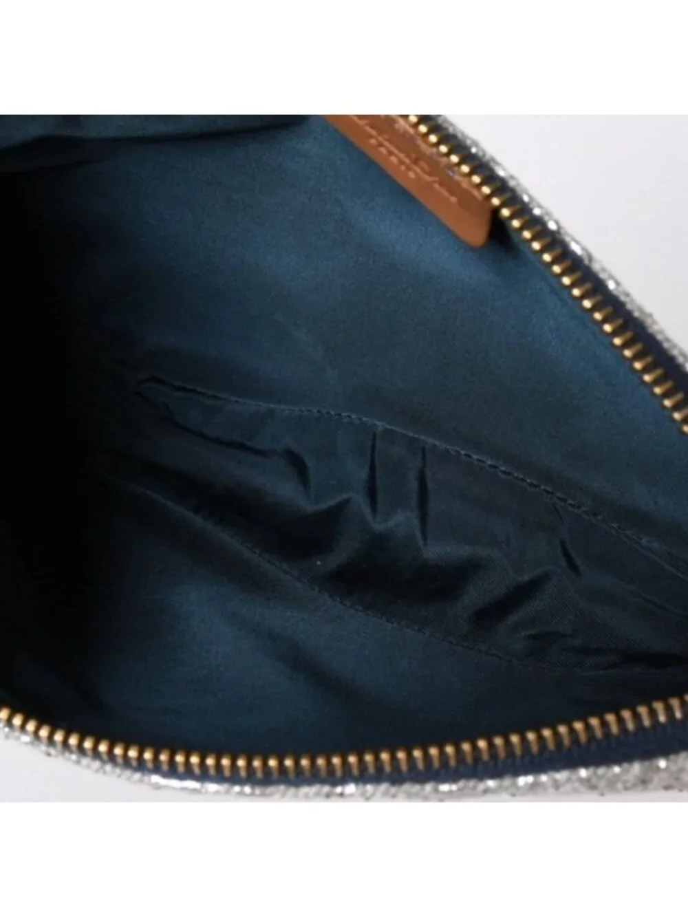 Dior Saddle Pouch Canvas Leather Silver Gold